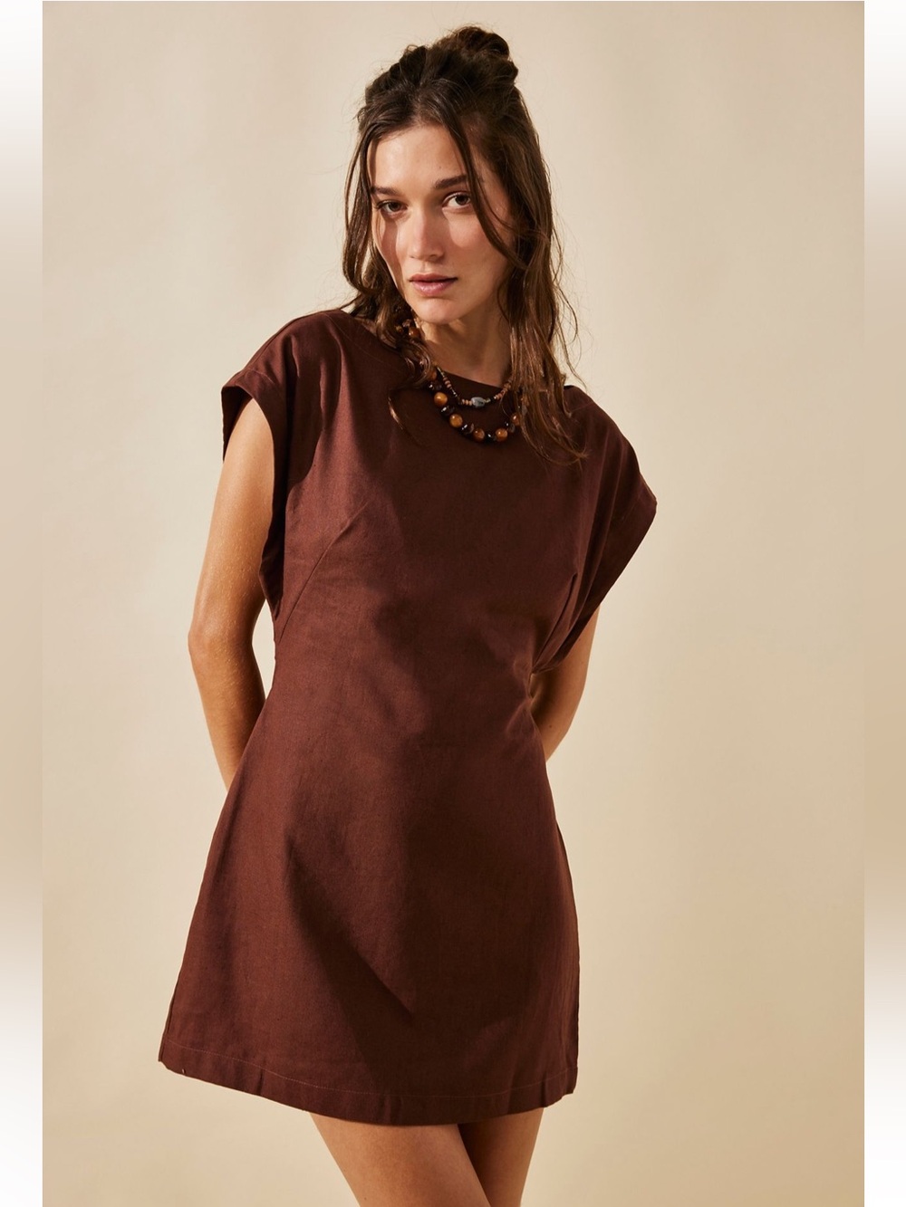 Free people linen mini dress